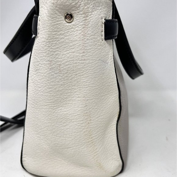 Kate Spade Houston Street  Taupe‎ Cream Two Tone Handbag Black / Silver Accent - Picture 5 of 14